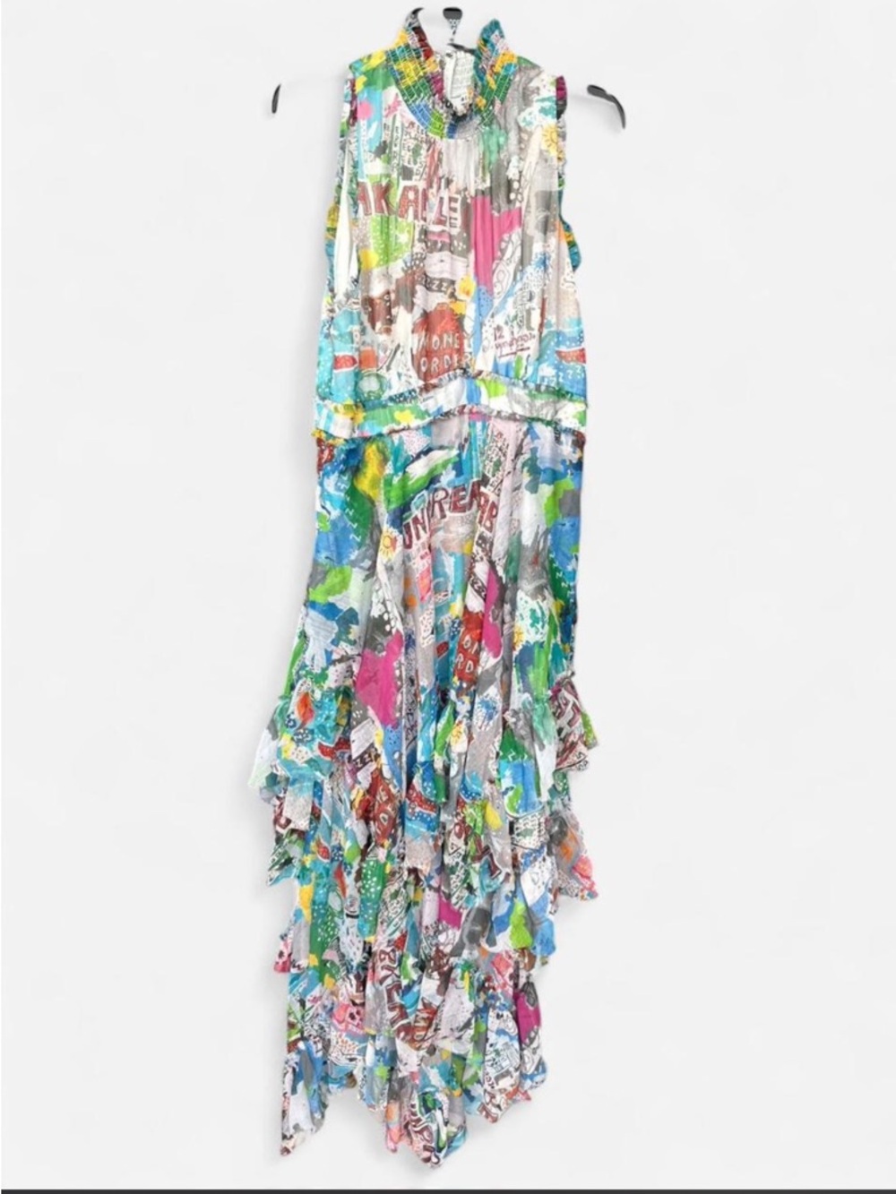 Rare Alice + Olivia x Basquiat graphic print Evelyn Maxi Dress - Picture 4 of 8